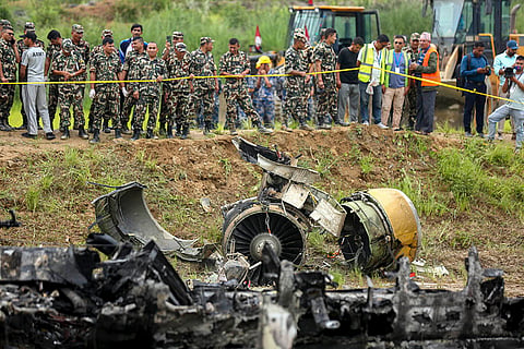 Saurya Airlines' plane crashes during take-off